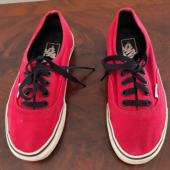 Vans Red Lace Up Shoes M 4.5 / W 6.0 - Picture 3 of 15